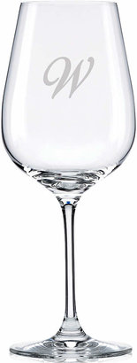 Lenox Tuscany Monogram Stemware, Set of 4 Script Letter Pinot Grigio Wine Glasses