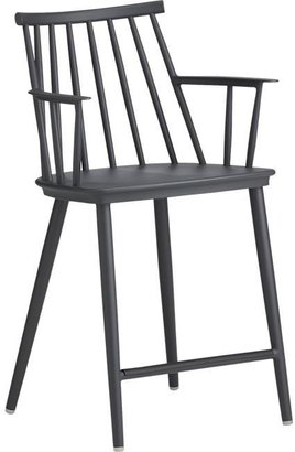 Crate & Barrel Union Charcoal 24" Counter Stool