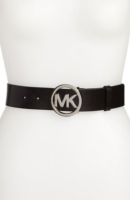 MICHAEL Michael Kors Logo Buckle Leather Belt