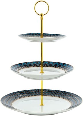 Pied A Terre Peacock three tier cakeplate
