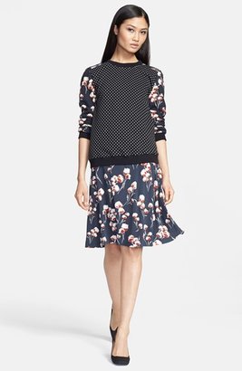 Tory Burch 'Ronnie' Print Terry Cotton Pullover