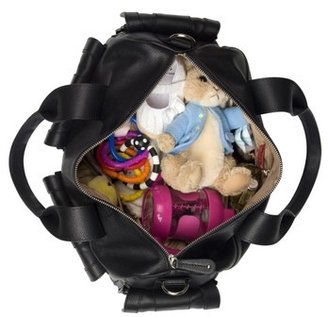 Storksak Infant Girl's Storsak 'Sofia' Leather Diaper Bag - Black