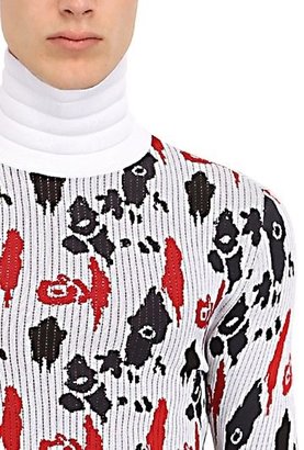 J.W.Anderson Floral Jacquard Wool Blend Sweater