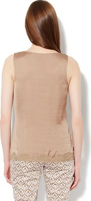 New York and Company Lace-Trim Silky Camisole