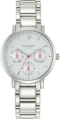Kate Spade Gramercy Grand Multifunction Silver Watch - for Women