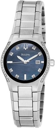 Bulova Women's 96R132 Mother-Of-Pearl Stainless-Steel Quartz Watch