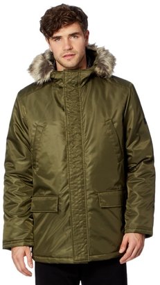 Ben Sherman Big and tall olive military four pocket parka