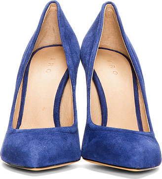 IRO Blue Suede Pointed Pumps
