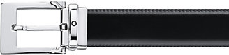 Montblanc Rectangular Wave Reversible Leather Belt,One Size, Black/Brown