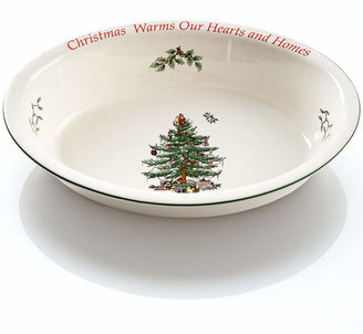 Spode Christmas Tree Sentiment Oval Rim Dish