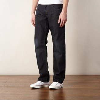 Ben Sherman Dark grey raw coated straight leg jeans