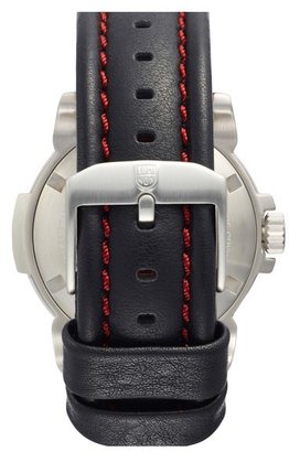 Luminox 'Sea - Modern Mariner' Leather Strap Watch, 45mm