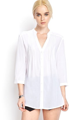 Forever 21 Crisp Pleated Button Down