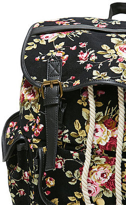 LA Hearts Floral Rucksack Backpack