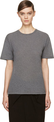 Alexander Wang T by Charcoal Fine Jersey Short Sleeve T-Shirt
