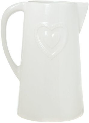 Linea Heart embossed jug, large