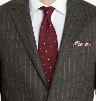 Polo Ralph Lauren Grey Slim-Fit Chalk-Striped Wool Suit