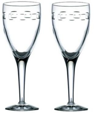 Waterford John Rocha at Crystal Pair of 'Geo' 24% lead crystal red wine glasses