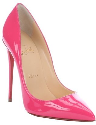 Christian Louboutin rosa patent leather 'Pigalle Follies' stiletto pumps