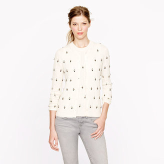 J.Crew Collection jeweled cable cardigan