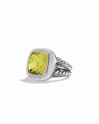 David Yurman Albion Ring with Lemon Citrine and Diamonds