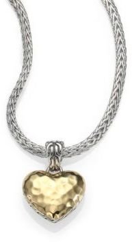 John Hardy 18K Yellow Gold & Sterling Silver Heart Necklace