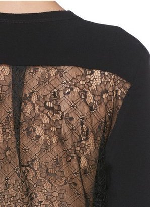 Nobrand 'Elwire' floral lace panel crepe blouse