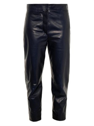 Alexander McQueen Cropped leather trousers