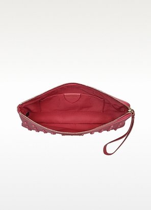 Marc Jacobs Flat Leather Pouch w/Polkadot Beads