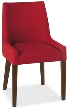 Debenhams Pair of red 'Ella' upholstered tub dining chairs with dark wood legs