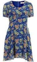 Dorothy Perkins Womens Maya Blue Multi Floral Dress- Blue