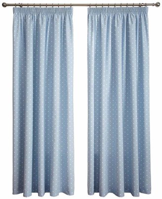 Dotty Thermal Blackout Pencil Pleat Curtains