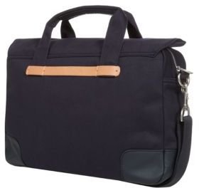Ben Sherman Leather-Trimmed Twill Canvas Commuter Bag