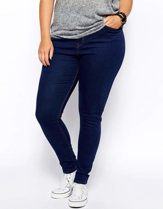 ASOS CURVE Ridley Skinny Jean In Rich Blue