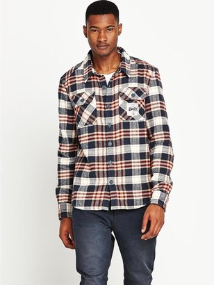 Superdry Milled Flannel Mens Check Shirt