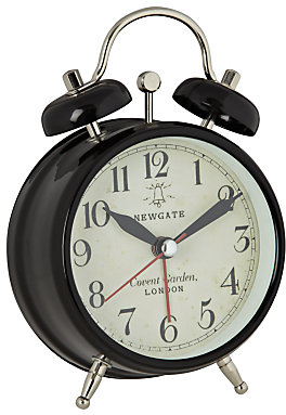Newgate Covent Garden Alarm Clock, Black, Small