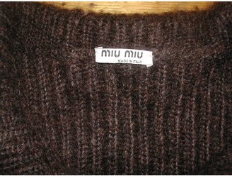 Miu Miu Brown Wool Knitwear