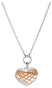 Links of London Dream Catcher Sterling Silver Rose Gold Heart Necklace
