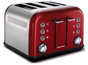 Morphy Richards Accents 4 slice toaster - red 242004