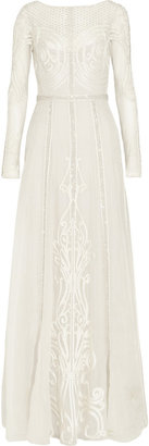 Temperley London Crivelli embroidered tulle and silk-organza gown