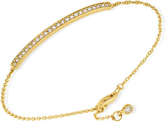 Crislu 18k Gold Vermeil over Sterling Silver Curved Bar Link Bracelet (1/3 ct. t.w.)