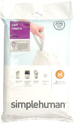 Simplehuman Size H custom fit bin liner