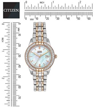 Citizen Eco-Drive Silhouette Crystal Swarovski® Crystal-Set Bracelet Ladies Watch