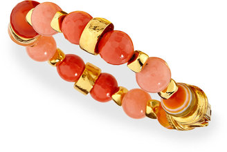 Jose & Maria Barrera Gold-Plated Beaded Shell Bracelet