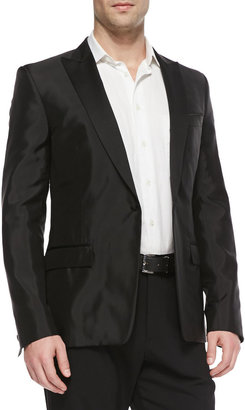 Versace Satin Evening Jacket, Black