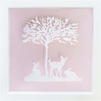 Almond Tree Designs Vintage Kids Friends of the Forest Wall Art, Almond Light Pink
