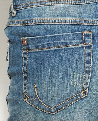 INC International Concepts Embellished Boyfriend Jeans, Medium Blue Wash
