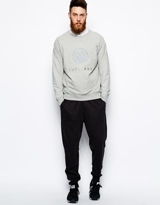 Soulland Sweatshirt with Embroidered Ribbon Emblem