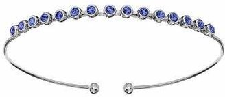 Swarovski Oroclone Silver Plated Sapphire Crystal September Bangle Bracelet