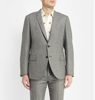 Band Of Outsiders Black and Off-White Houndstooth Wool Suit Jacket